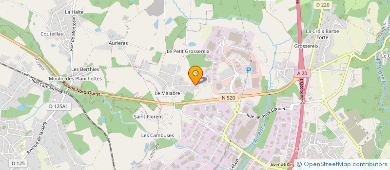 localisation de l'entreprise SARL DES ESSARTS à LIMOGES
