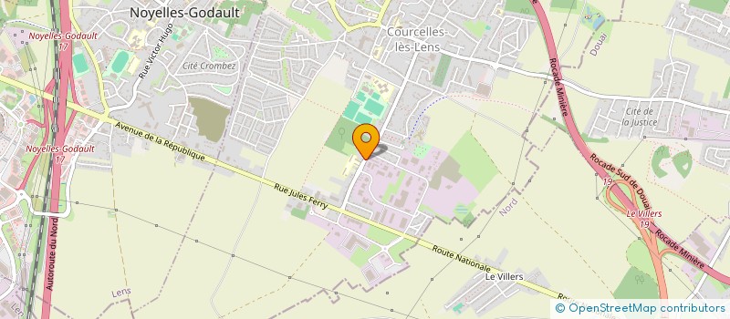 localisation de l'entreprise SARL DES ETABLISSEMENTS DEBRUYNE à COURCELLES-LES-LENS
