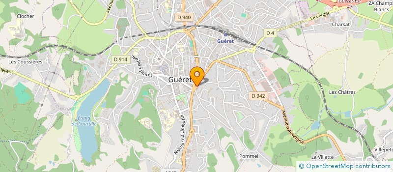 localisation de l'entreprise SARL DES ETABLISSEMENTS ROBERT à GUERET