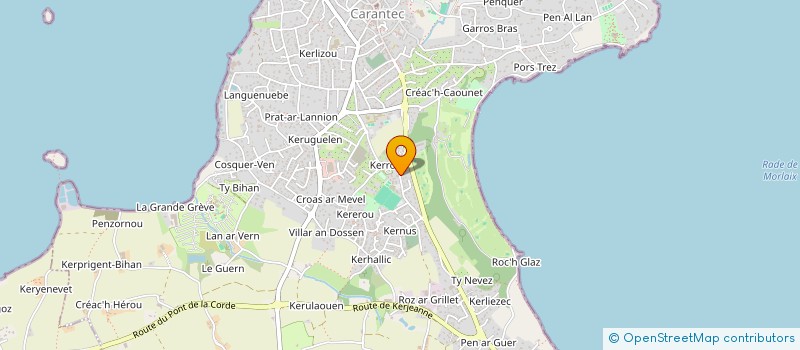 localisation de l'entreprise SARL DES HORTENSIAS BLEUS  CARANTEC