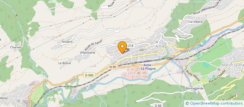 localisation de l'entreprise SARL DES MARGUERITES  AIME-LA-PLAGNE