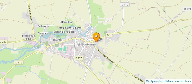 localisation de l'entreprise SARL DES MEUBLES MOREAU à CHEF-BOUTONNE