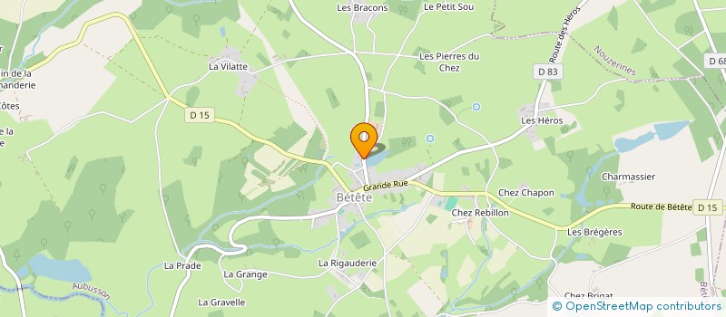 localisation de l'entreprise SARL DES PEPINIERES CONTARIN  BETETE