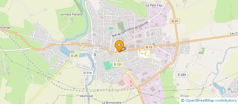 localisation de l'entreprise SARL DES PLATANES à ERNEE