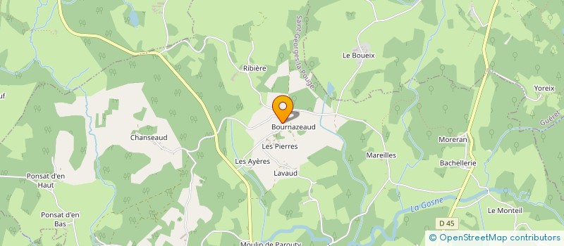 localisation de l'entreprise SARL DES SOURCES à SAINT-GEORGES-LA-POUGE