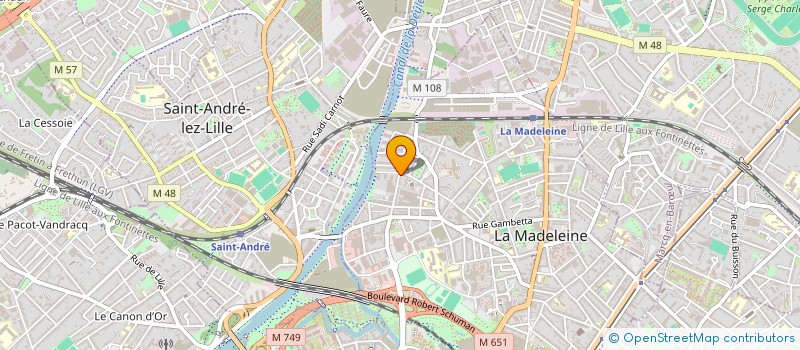 localisation de l'entreprise SARL DESCAMPS TOITURES à LA MADELEINE