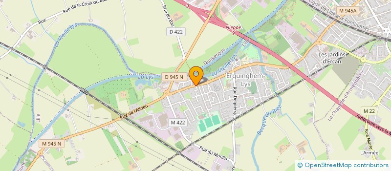 localisation de l'entreprise SARL DESCATOIRE GESTION  ERQUINGHEM-LYS