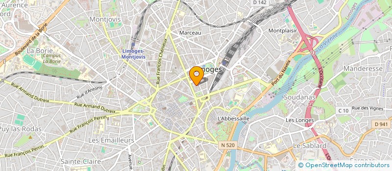 localisation de l'entreprise SARL DEUXIEME CHAMBRE à LIMOGES