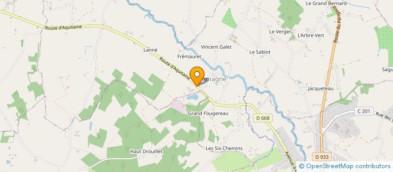 localisation de l'entreprise SARL DEZEN AGRI-MAT  ROUMAGNE