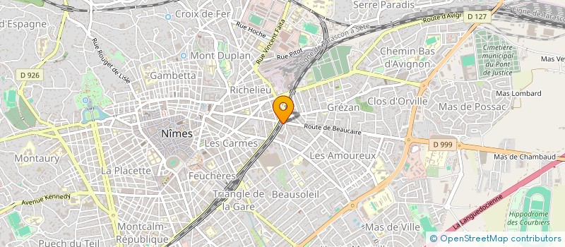 localisation de l'entreprise SARL DHUODA PNEUS à NIMES