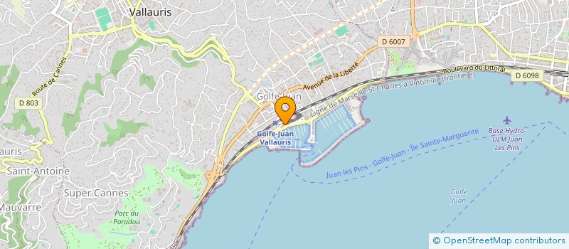 localisation de l'entreprise SARL DIAMOND DIVING FRANCE  VALLAURIS