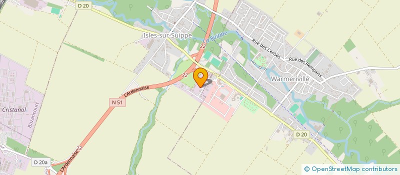 localisation de l'entreprise SARL DISPO'VIT  ISLES-SUR-SUIPPE