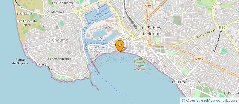 localisation de l'entreprise SARL DJYM à LES SABLES D'OLONNE