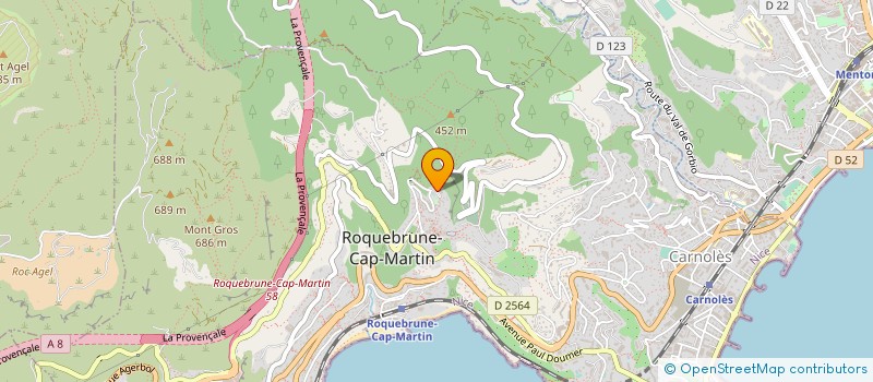 localisation de l'entreprise SARL DM PLOMBERIE à ROQUEBRUNE-CAP-MARTIN