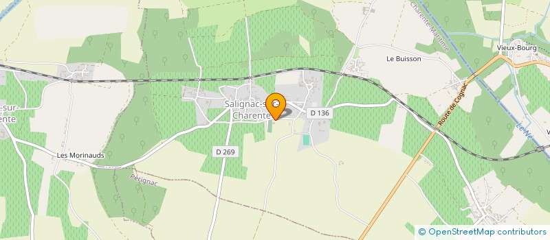 localisation de l'entreprise SARL DOMAINE GOYON à SALIGNAC-SUR-CHARENTE
