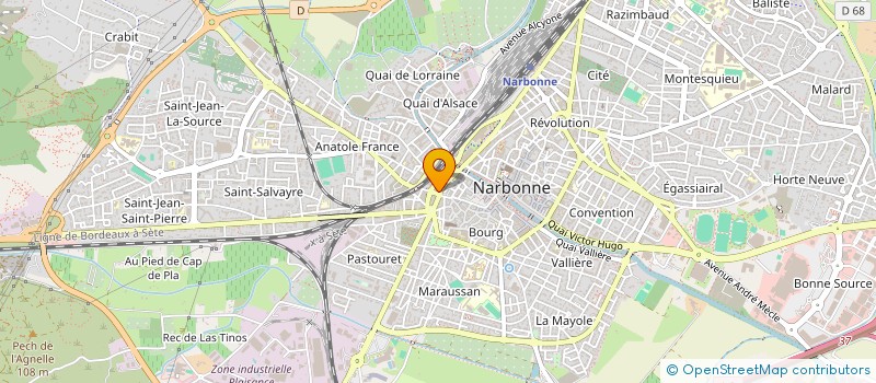 localisation de l'entreprise SARL DROGUERIE VOLTAIRE JOFFRE à NARBONNE