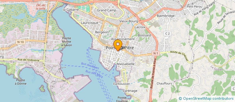 localisation de l'entreprise SARL DRUGSTORE  ANTILLAIS  POINTE A PITRE