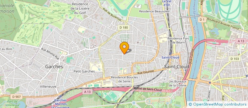 localisation de l'entreprise SARL DU 25 RUE BOULANGER à SAINT-CLOUD
