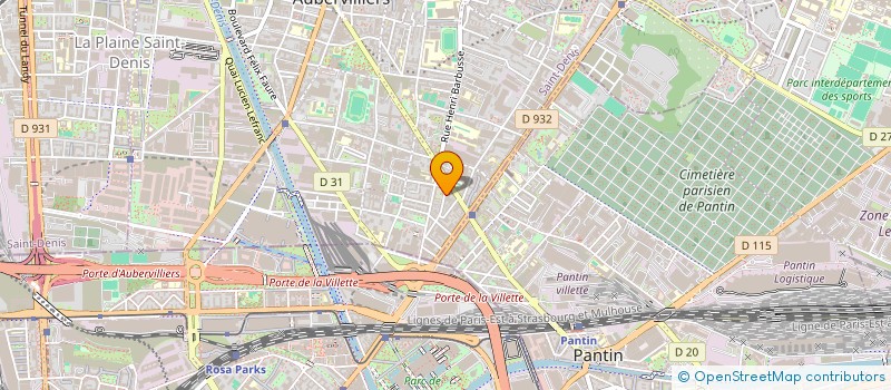 localisation de l'entreprise SARL DU 42 RUE DES POSTES  AUBERVILLIERS