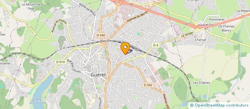 localisation de l'entreprise SARL DU 45 JEAN POUYAT à GUERET