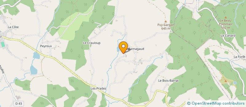 localisation de l'entreprise SARL DU BARNAGAUD à LA CROISILLE-SUR-BRIANCE