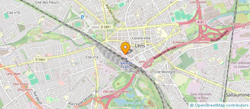 localisation de l'entreprise SARL DU CAFE LE FRANCAIS  LENS