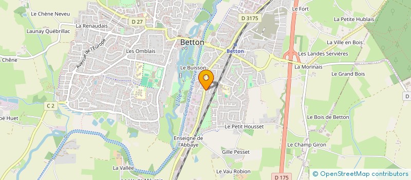 localisation de l'entreprise SARL DU CALVAIRE DU HINDRE  BETTON