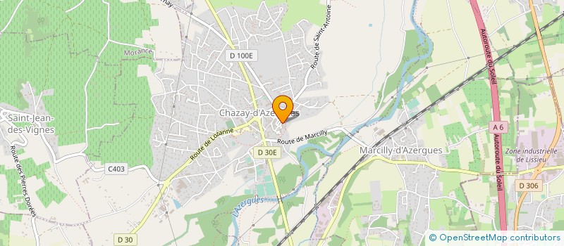 localisation de l'entreprise SARL DU CHARIOT D'OR  CHAZAY-D'AZERGUES