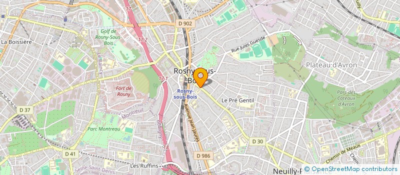 localisation de l'entreprise SARL DU CHATEAU à ROSNY-SOUS-BOIS