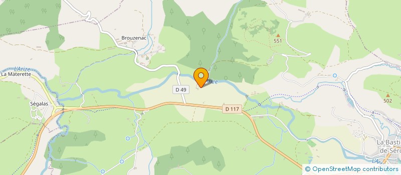 localisation de l'entreprise SARL DU CHATEAU DE RHODES à LA BASTIDE-DE-SEROU
