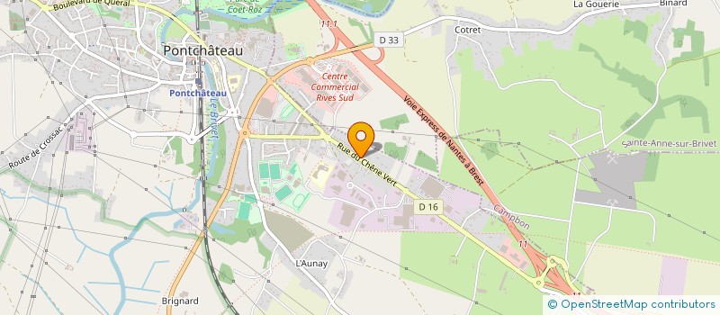 localisation de l'entreprise SARL DU CHENE VERT à PONTCHATEAU
