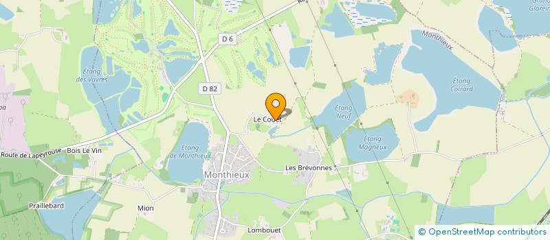 localisation de l'entreprise SARL DU COUET ENTREPRISE  MONTHIEUX