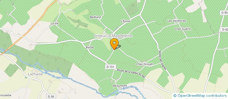 localisation de l'entreprise SARL DU GRAND QUARTIER à CRITEUIL-LA-MAGDELEINE