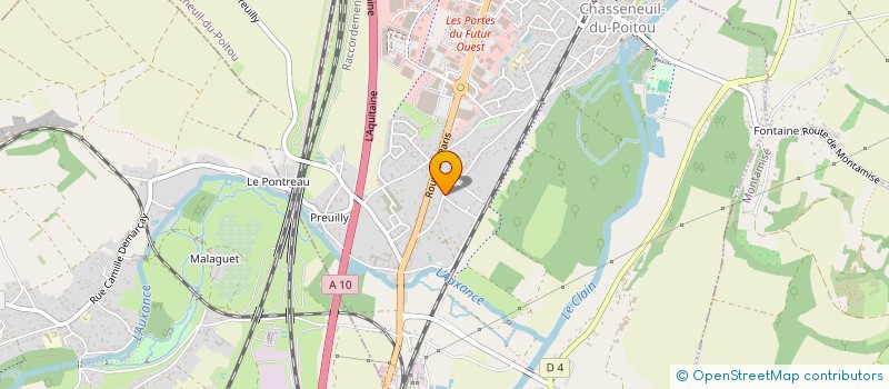 localisation de l'entreprise SARL DU GUE SOURDEAU  CHASSENEUIL-DU-POITOU