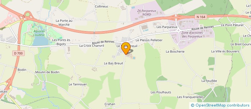 localisation de l'entreprise SARL DU HAUT BREUIL à LOUDEAC