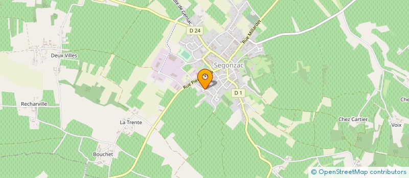localisation de l'entreprise SARL DU MAINE DU PEU JEAN-PHILIPPE PAINTURAUD à SEGONZAC
