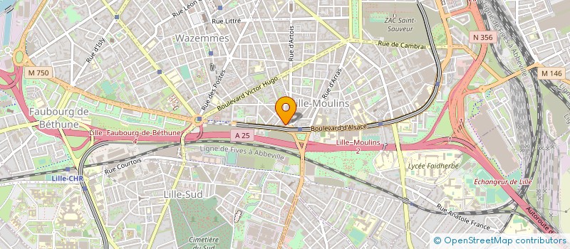 localisation de l'entreprise SARL DU METRO à LILLE