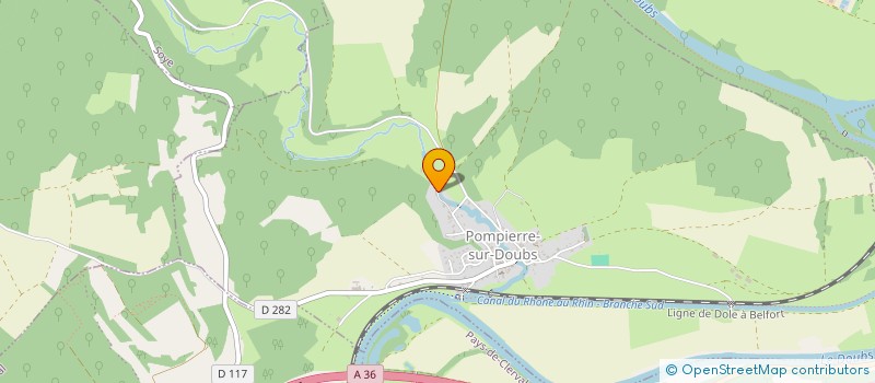 localisation de l'entreprise SARL DU MOULIN D'AILLON  POMPIERRE-SUR-DOUBS