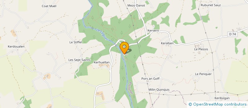 localisation de l'entreprise SARL DU MOULIN DE KERVEN  PLUZUNET