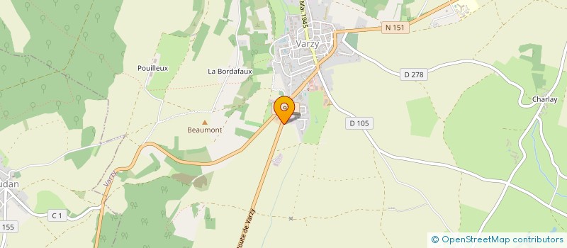 localisation de l'entreprise SARL DU PARADIS BLANC  VARZY