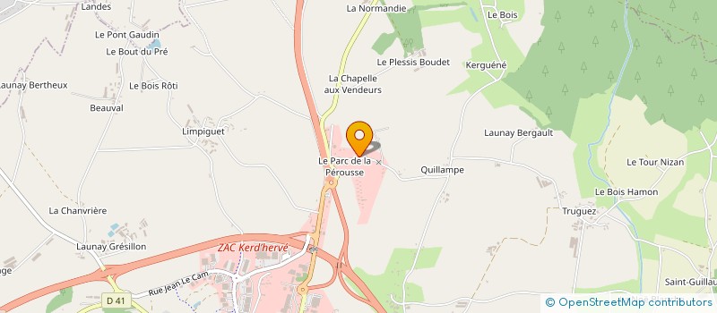 localisation de l'entreprise SARL DU PARC DE LA PEROUSSE à LOUDEAC