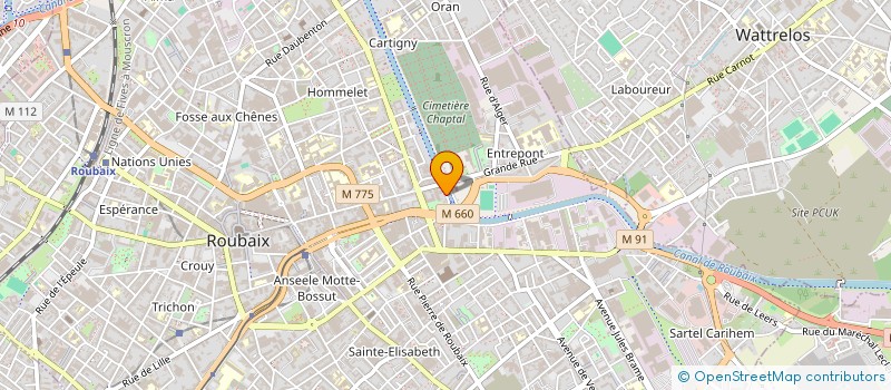 localisation de l'entreprise SARL DU QUAI à ROUBAIX