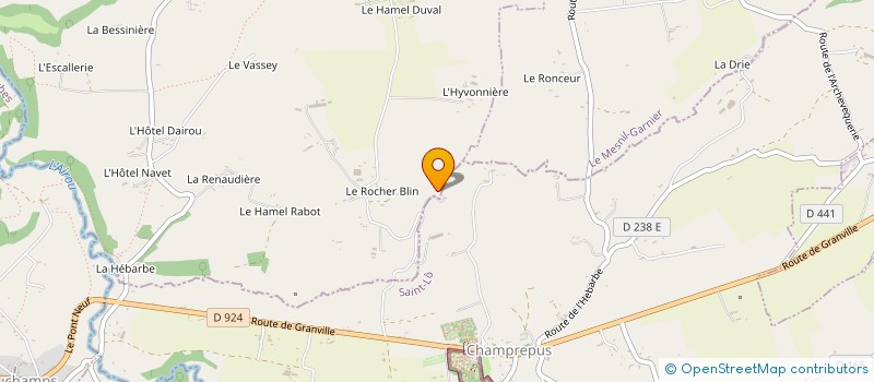 localisation de l'entreprise SARL DU ROCHER BLIN à LE MESNIL-VILLEMAN