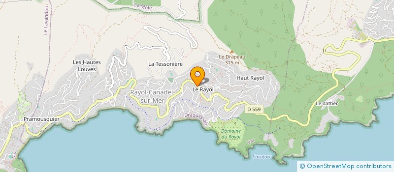 localisation de l'entreprise SARL DU SOLEIL à RAYOL-CANADEL-SUR-MER
