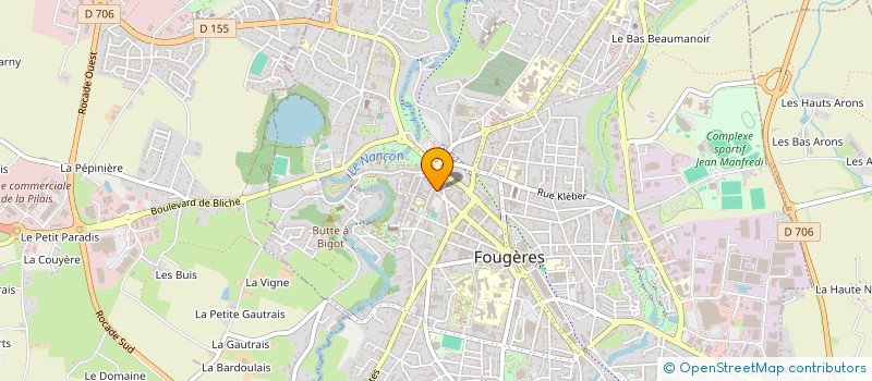 localisation de l'entreprise SARL DU TERTRE  FOUGERES