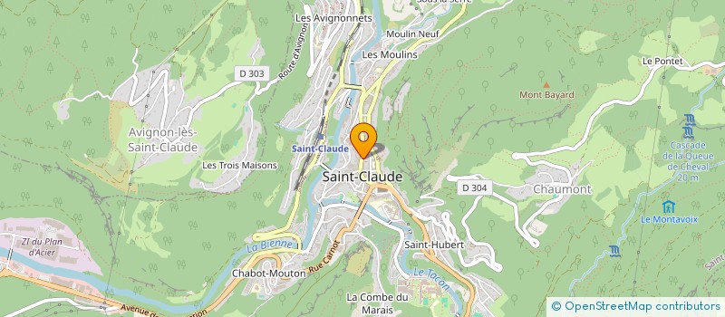 localisation de l'entreprise SARL DU VERT PRE à SAINT-CLAUDE