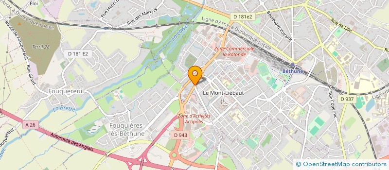 localisation de l'entreprise SARL DUEZ AUTO ECOLE DU TOUR DE FRANCE à BEUVRY