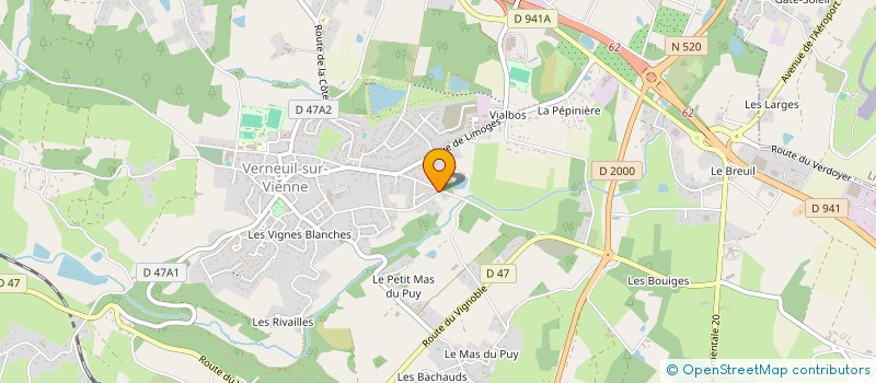 localisation de l'entreprise SARL DUMASDELAGE BATIMENT à VERNEUIL-SUR-VIENNE