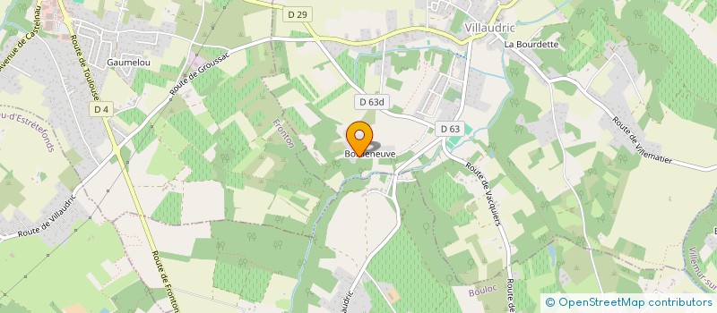 localisation de l'entreprise SARL DUPHIL-LAFFONT PLOMBERIE  VILLAUDRIC