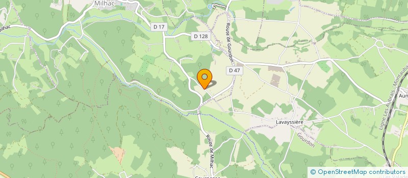 localisation de l'entreprise SARL DUPRE AGRICULTURE  MILHAC